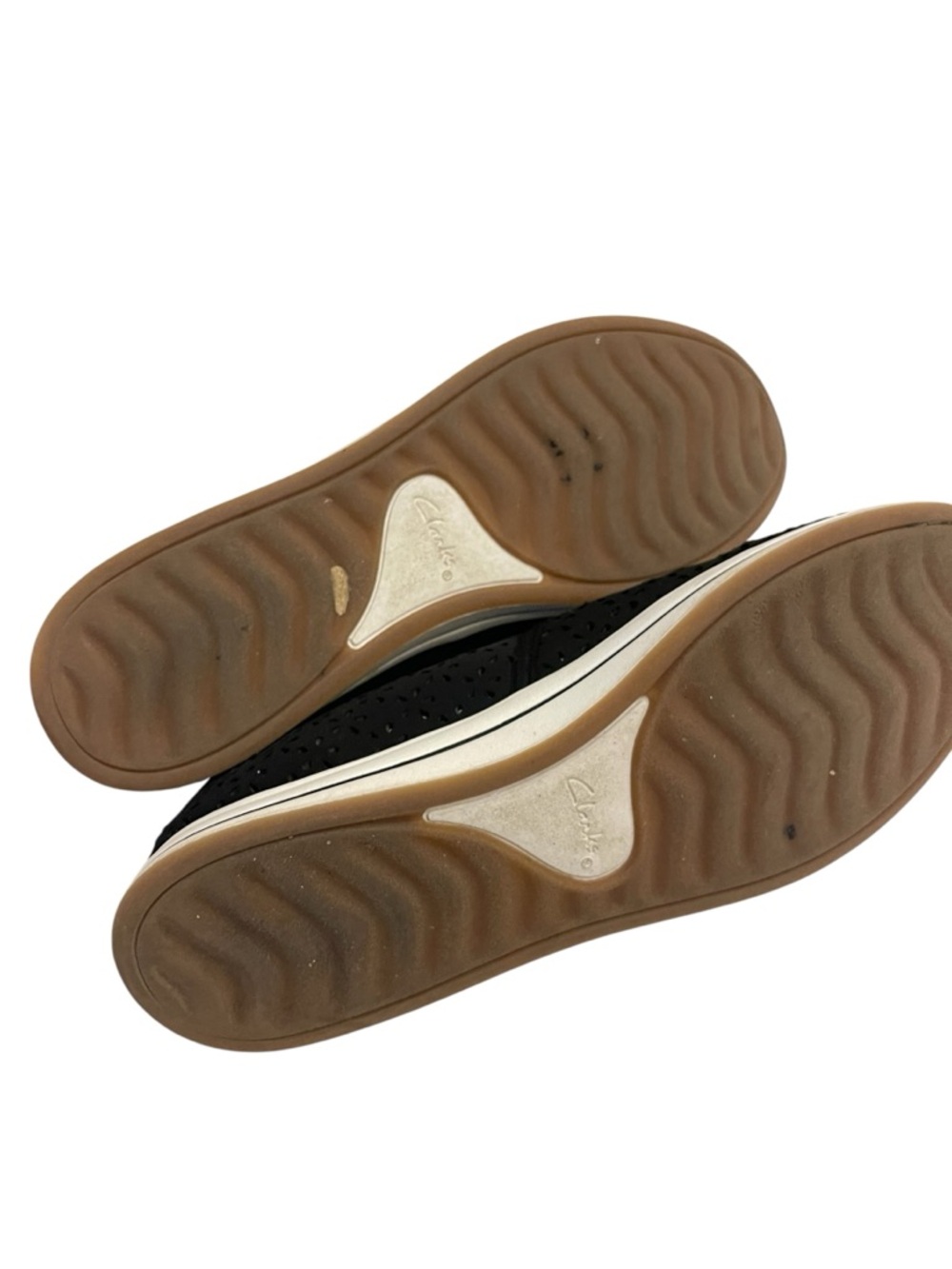 Clarks Cloudsteppers Breeze Emily Black Perforated Slip-On Women's Casual Shoes - Picture 7 of 7